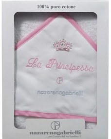 Accappatoio Baby a Triangolo in Spugna Nazareno Gabrielli Principessa  Colore Rosa