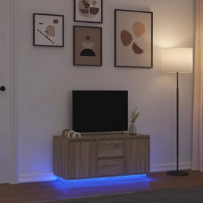 Mobile Porta Tv Con Luci Led Rovere Sonoma 100x41x50 Cm /
