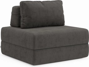 Rift poltrona letto con materasso alto 24 cm e memory foam - schienale mobile e tessuto smacchiabile T31