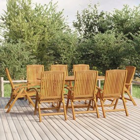 Set Da Pranzo Per Giardino 9 Pz İn Legno Massello Di Teak /