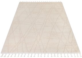 Tappeto beige dal design scandinavo RIO LOOP Larghezza: 140 cm | Lunghezza: 200 cm