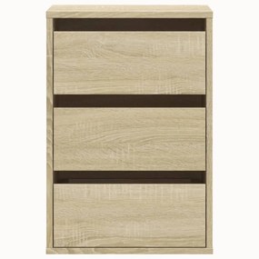 Cassettiera angolare rovere sonoma 40x41x58cm legno multistrato