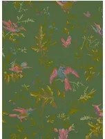Cole & Son Carta da parati Hummingbirds - Fuchsia on Racing Green