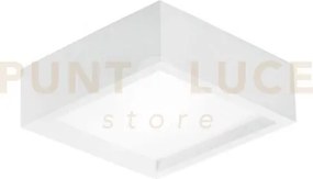 Plafoniera gabriel quadrata bianca 2 luci attacco e27 25x25x8,5cm i...