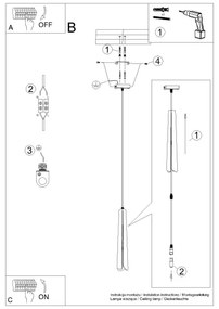Sollux SL.1397 - Lampadario a sospensione con filo PRYSM 1xG9/8W/230V bianco