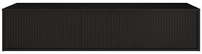 Mobile sottolavabo sospeso scanalato - Nero - 150 cm - ARNEGA