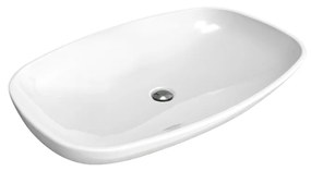 Flaminia NUDA 85 lavabo da appoggio o sospeso senza troppopieno in ceramica bianco