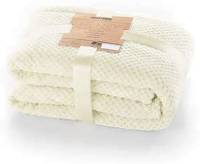 Coperta in microfibra color crema, 170 x 210 cm Henry - DecoKing