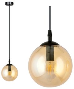 Lampada a sospensione COSMO 1 BL in acciaio e vetro E14