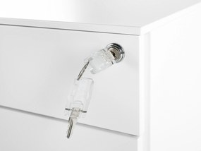 Mobiletto portaoggetti in metallo bianco con 3 cassetti BOLSENA Beliani