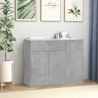 Credenza Grigio Cemento 88x30x70 cm in Truciolato 800679