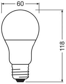 Lampadina LED Antibatterica A75 E27/10W/230V 6500K - Osram