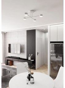 Lampada da soffitto in acciaio HALO 4 bianco/nero 4xGX53 Colore del corpo Bianco
