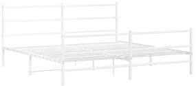 Giroletto con testiera e pediera metallo bianco 200x200 cm