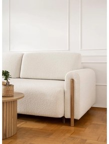 Divano avorio allungabile/con contenitore e rivestimento in bouclé 244 cm Arcadova – ELTAP