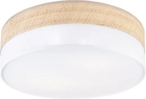 Plafoniera SIRJA BOHO 2xE27/15W/230V Ø 45 cm beige/bianco