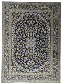 Kashan Tappeto persiano 410 x 300 Blu (Iran) Annodato A Mano