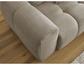 Divano angolare beige allungabile/con contenitore (con penisola a destra/con chaise lounge) con rivestimento in ciniglia Roxelane – Bobochic Paris