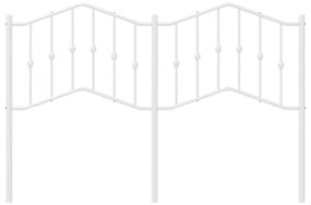 Testiera in metallo bianco 140 cm