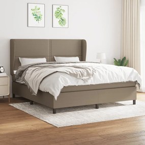 Giroletto A Molle Con Materasso Tortora 160x200 Cm İn Tessuto /