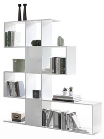 Libreria divisoria di design bianco laccato lucido H147 cm COMO