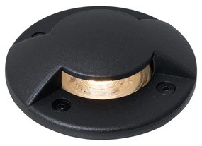 Faretto da terra moderno nero GU10 50mm 2-Luci Effetto IP65/IP67 - Cellar
