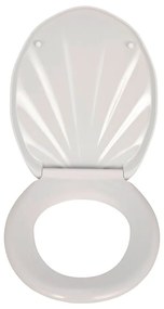 Sedile per wc bianco con chiusura facilitata Premium , 45,5 x 38 cm Sea Shell - Wenko