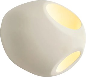 Lampada da parete Japandi crema rotonda 28 cm - Pietra