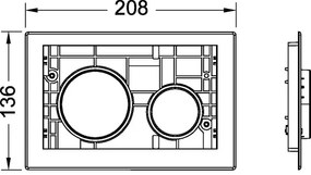 Tece TECEloop 9240618 pulsantiera di comando WC per cover tasti bianco opaco