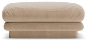 Poggiapiedi beige con rivestimento in velluto Torino – Micadoni