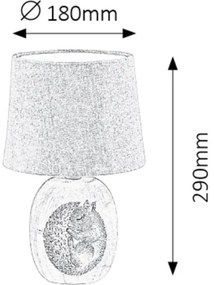 Rabalux 4605 - Lampada da tavolo per bambini DORKA 1xE14/40W/230V marrone