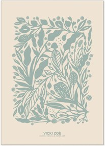 Stampa digitale incorniciata Soft Green Garden