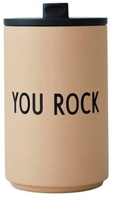 Tazza termica beige da 350 ml You Rock - Design Letters