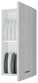 Pensile bagno sospeso 35 cm grigio con ripiano regolabile Desya