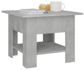 Tavolino da salotto grigio cemento 55x55x42 cm in truciolato