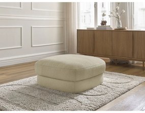 Poggiapiedi beige con rivestimento in bouclé Leonore – Bobochic Paris