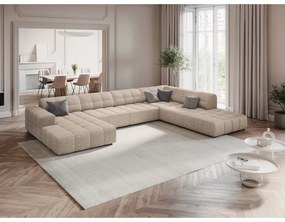 Divano angolare beige (angolo destro/"U") Chicago - Cosmopolitan Design