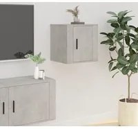 Mobile Porta TV a Parete Grigio Cemento 40x34,5x40 cm cod 11041