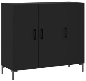 Credenza nera 90x34x80 cm in legno multistrato