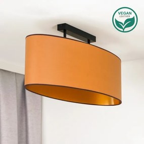 Duolla - Lampadario a plafone OVAL VEGAN 2xE27/15W/230V marrone