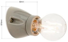 Orion - Applique da parete FROST 1xE27/60W/230V grigia