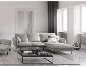 Divano angolare grigio chiaro, angolo destro Vienna - Cosmopolitan Design