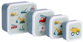 A Little Lovely Company - set di quattro scatole merenda - veicoli