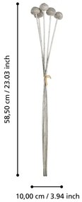 Eglo 428364 - Fiore artificiale MIADOL 58,5 cm argento