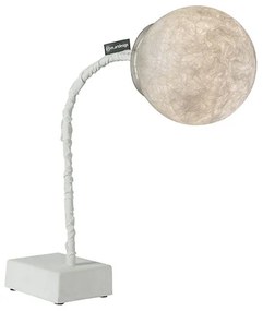 In-es.artdesign -  Micro T. Luna - Lume di design  - Lampada da tavolo di design. Braccio flessibile e diffusore in nebulite.