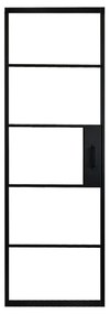 Anta per porta scorrevole esterno muro ARTENS Cloe in alluminio nero, L 86 x H 215 cm spessore 30 mm, apertura reversibile