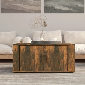 Tavolino Da Salotto Rovere Fumo 80x50x36 Cm Legno Multistrato /