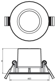 Philips - SET 3x Lampada LED dimmerabile da bagno DIVE 1xLED/5,5W/230V IP65