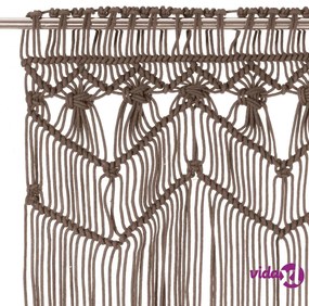 vidaXL Tenda Macramè Grigio Talpa 140x240 cm in Cotone