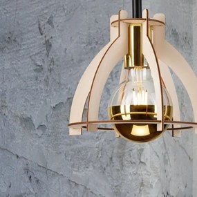 Lampadario a plafone LANDO 1xE27/15W/230V faggio